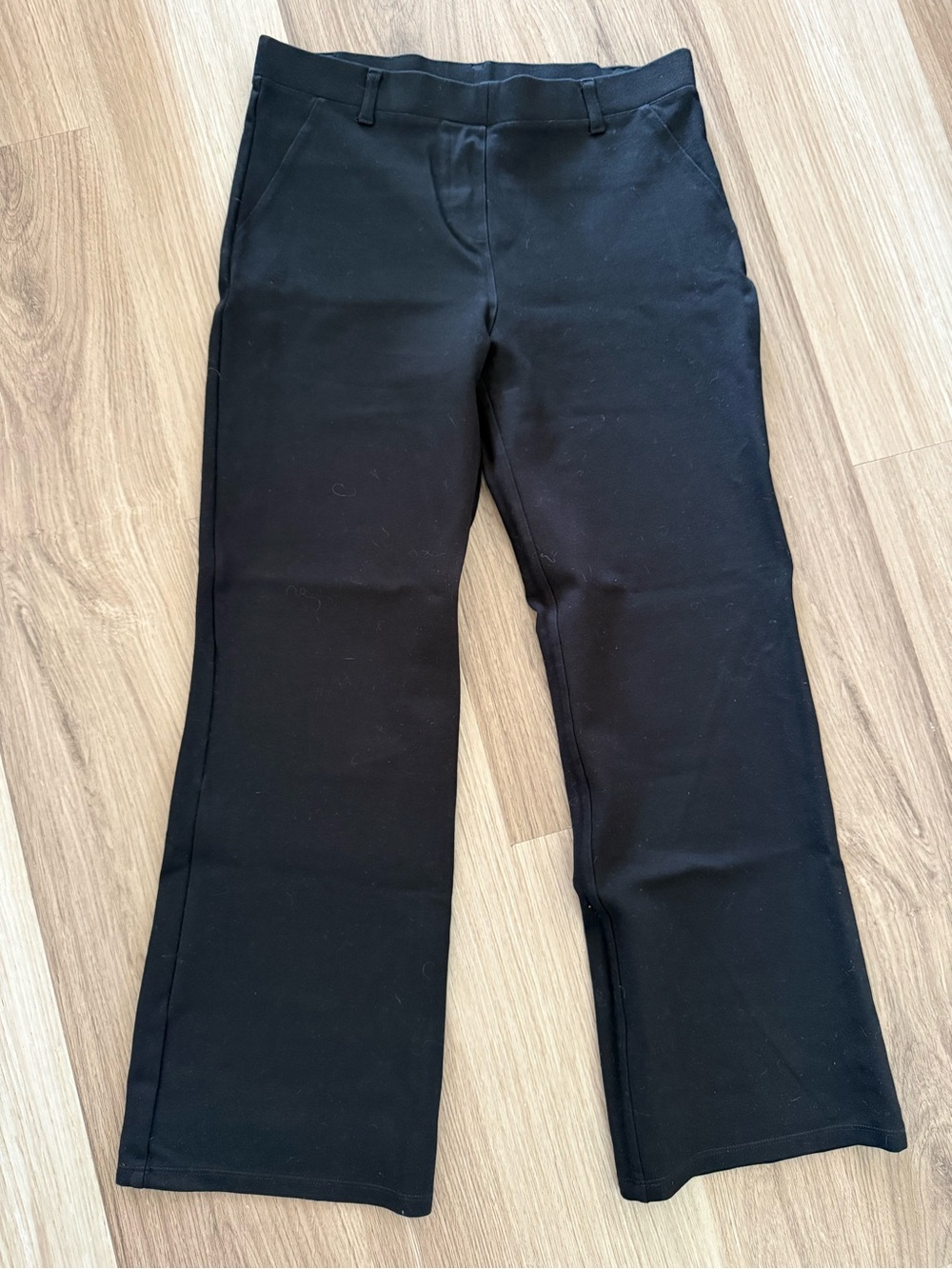 Quince Black Boot-Cut Flare Pants - Picture 3 of 8